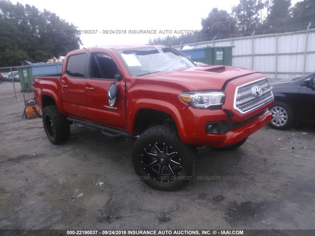 5TFCZ5AN5GX036360 - 2016 TOYOTA TACOMA DBL CAB/SR/SR5/TRD SPT/OR ORANGE photo 1