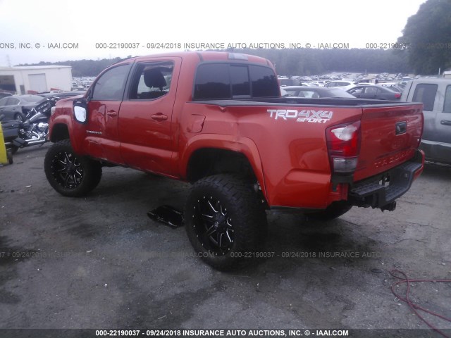 5TFCZ5AN5GX036360 - 2016 TOYOTA TACOMA DBL CAB/SR/SR5/TRD SPT/OR ORANGE photo 3