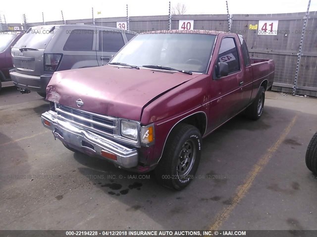 1N6SD16S5PC419091 - 1993 NISSAN TRUCK KING CAB RED photo 2