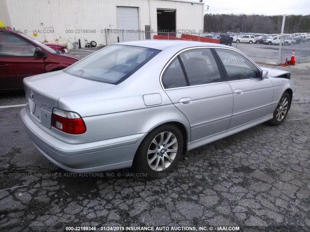 WBADT43441GX20762 - 2001 BMW 525 I AUTOMATIC SILVER photo 4