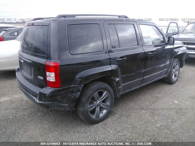 1C4NJRFB9FD382014 - 2015 JEEP PATRIOT LATITUDE BLACK photo 4