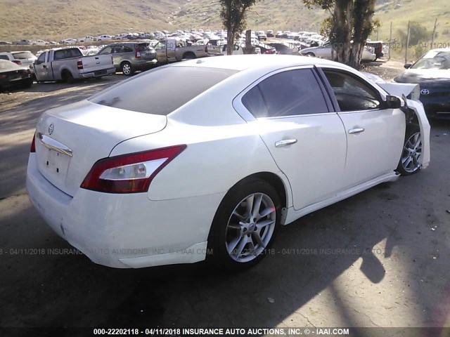 1N4AA5AP4AC837947 - 2010 NISSAN MAXIMA S/SV WHITE photo 4