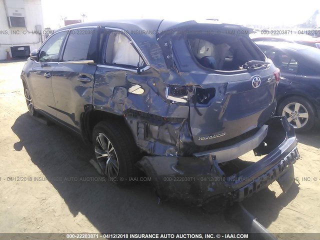 5TDZZRFH9HS199511 - 2017 TOYOTA HIGHLANDER LE/LE PLUS GRAY photo 3