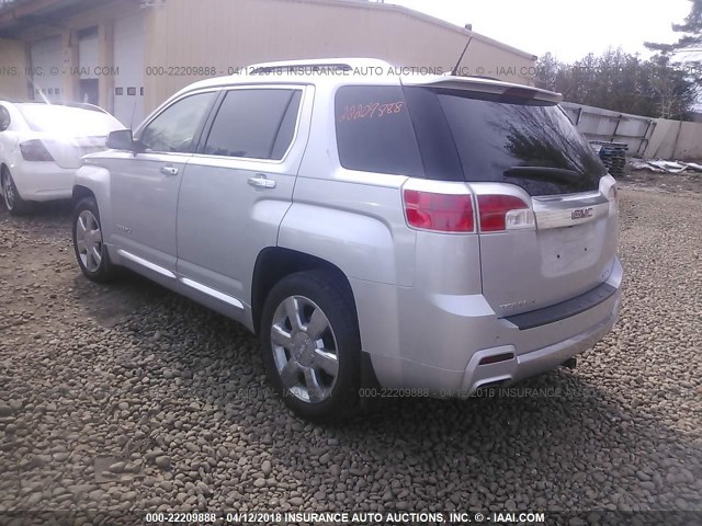 2GKFLZE30E6288825 - 2014 GMC TERRAIN DENALI GRAY photo 3