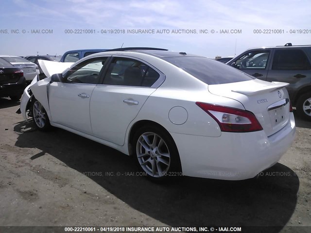 1N4AA5AP4BC814380 - 2011 NISSAN MAXIMA S/SV WHITE photo 3