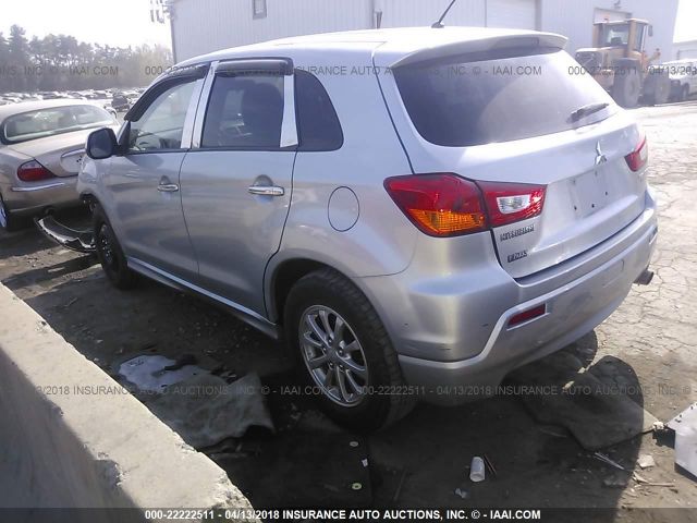 JA4AP3AU2CZ000580 - 2012 MITSUBISHI OUTLANDER SPORT ES Silver photo 3