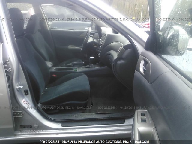 JF1GE61628H503084 - 2008 SUBARU IMPREZA 2.5I SILVER photo 5