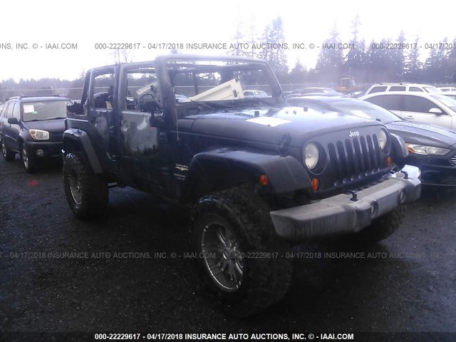 1J4GA59187L137632 - 2007 JEEP WRANGLER SAHARA BLACK photo 1