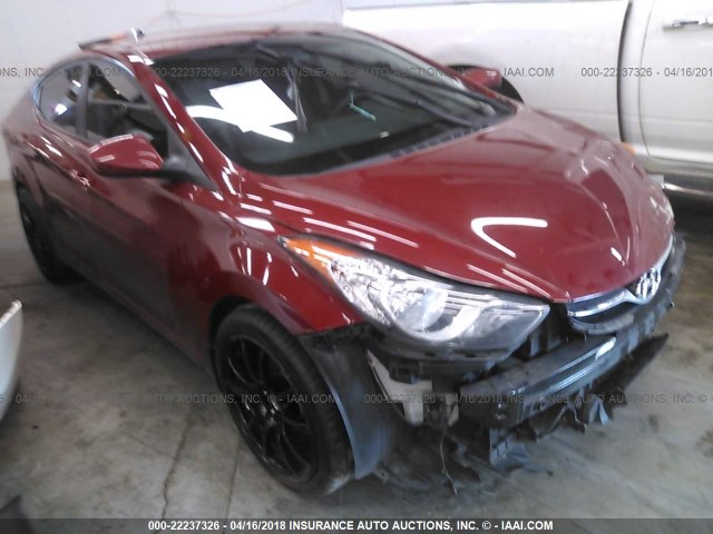 5NPDH4AE3DH428696 - 2013 HYUNDAI ELANTRA GLS/LIMITED RED photo 1