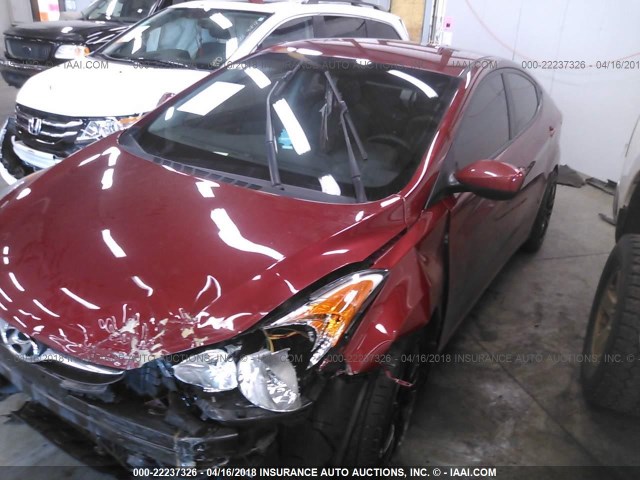 5NPDH4AE3DH428696 - 2013 HYUNDAI ELANTRA GLS/LIMITED RED photo 2