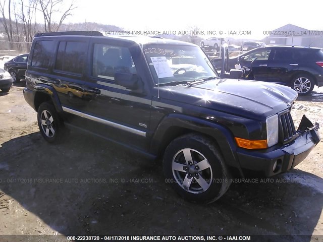 1J8HG48K96C314063 - 2006 JEEP COMMANDER BLACK photo 1