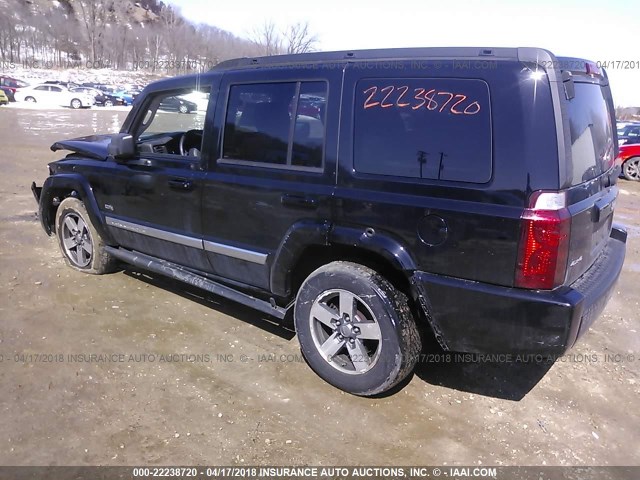 1J8HG48K96C314063 - 2006 JEEP COMMANDER BLACK photo 3