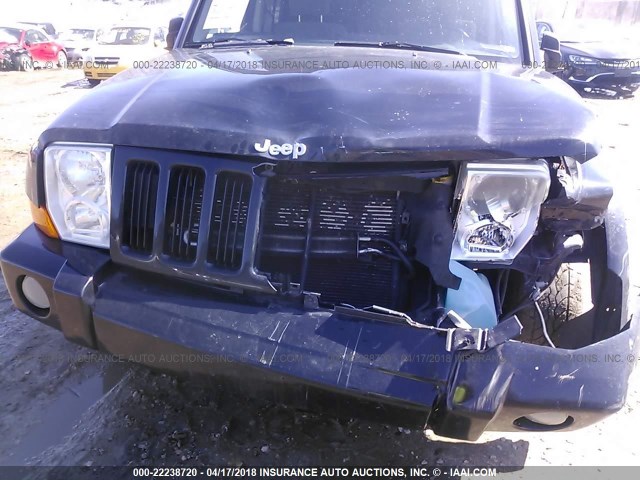 1J8HG48K96C314063 - 2006 JEEP COMMANDER BLACK photo 6