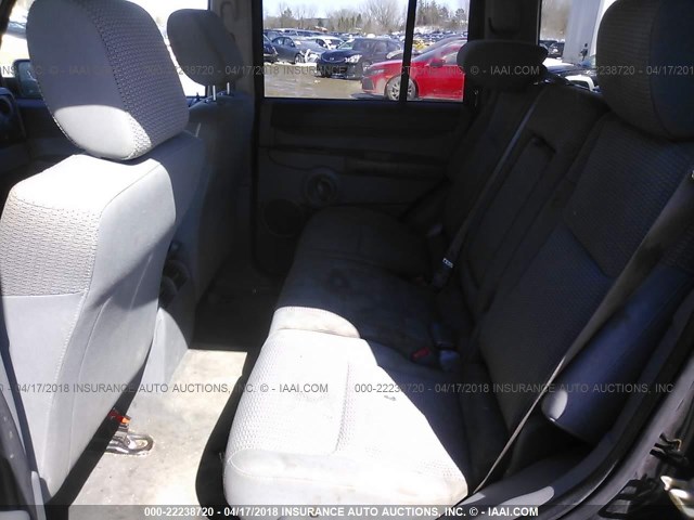 1J8HG48K96C314063 - 2006 JEEP COMMANDER BLACK photo 8