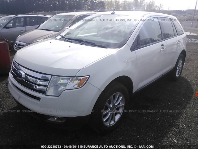 2FMDK3JC3ABA55737 - 2010 FORD EDGE SEL WHITE photo 2