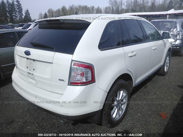 2FMDK3JC3ABA55737 - 2010 FORD EDGE SEL WHITE photo 4