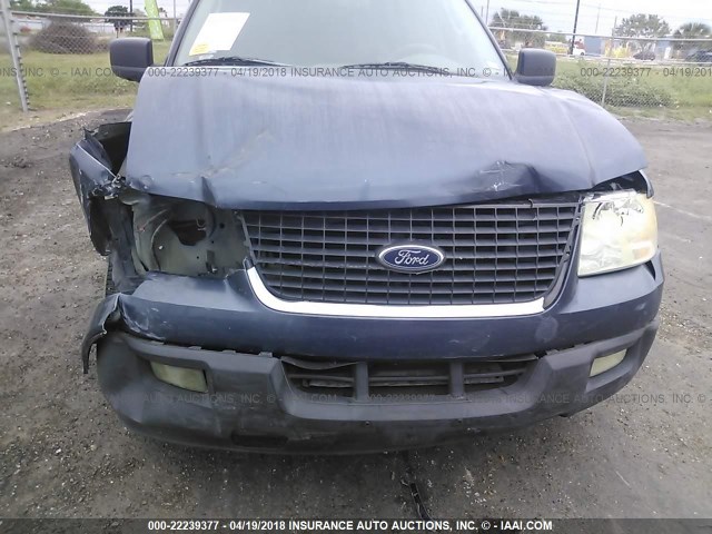 1FMPU15556LA02472 - 2006 FORD EXPEDITION XLT BLUE photo 6