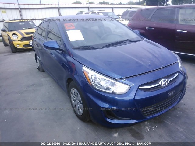 KMHCT4AE3HU326929 - 2017 HYUNDAI ACCENT SE BLUE photo 1