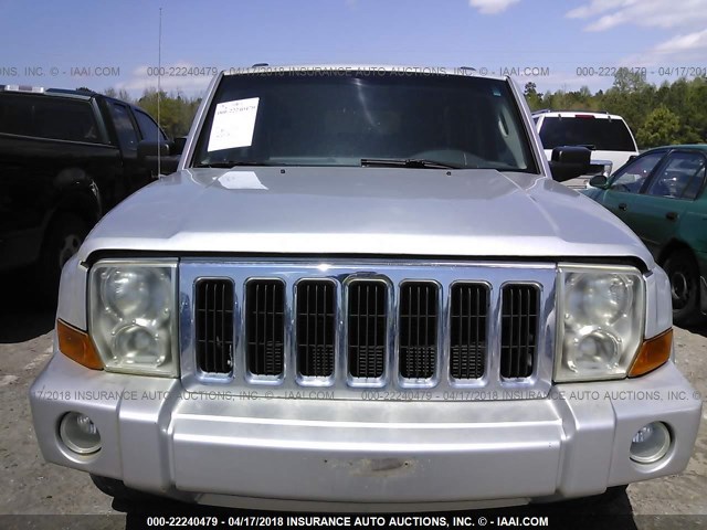 1J8HG48K88C219786 - 2008 JEEP COMMANDER SPORT SILVER photo 6