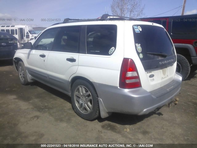 JF1SG67665H708320 - 2005 SUBARU FORESTER 2.5XS LL BEAN WHITE photo 3