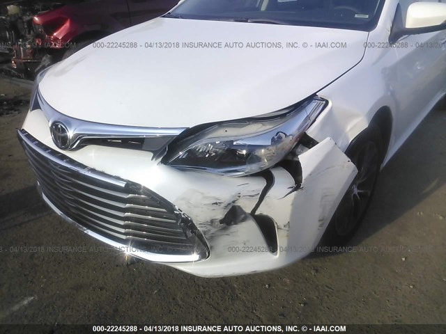 4T1BK1EB3JU286452 - 2018 TOYOTA AVALON XLE PLUS/PREMIUM/TOUR/LTD WHITE photo 6