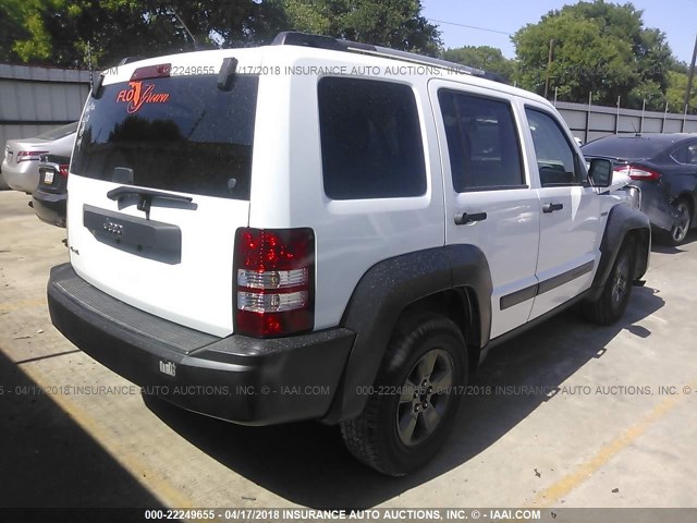 1J4PN3GK0BW588257 - 2011 JEEP LIBERTY RENEGADE WHITE photo 4
