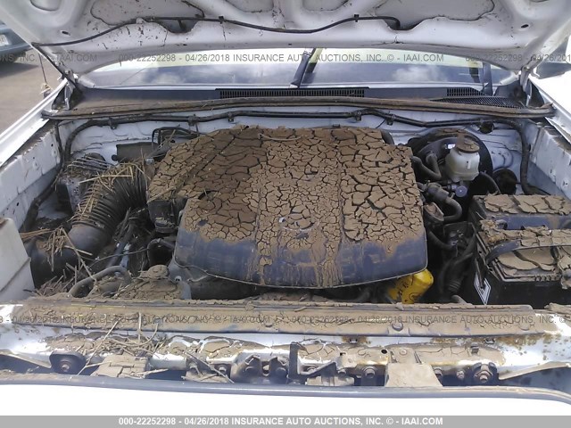 3TMJU4GN7BM111775 - 2011 TOYOTA TACOMA DOUBLE CAB PRERUNNER WHITE photo 10