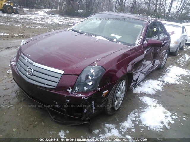 1G6DP577660144788 - 2006 CADILLAC CTS HI FEATURE V6 RED photo 2