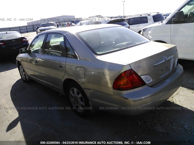 4T1BF28B11U165117 - 2001 TOYOTA AVALON XL/XLS TAN photo 3