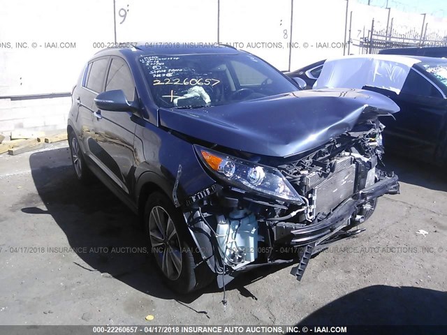 KNDPC3A65E7598093 - 2014 KIA SPORTAGE SX BLUE photo 1