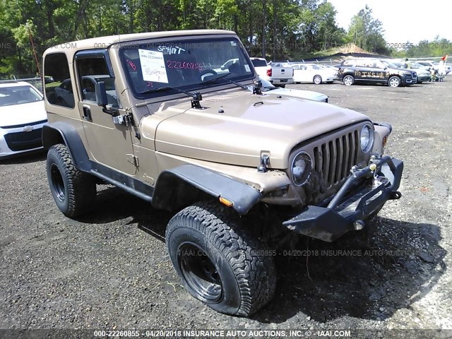 1J4FY49S4XP439177 - 1999 JEEP WRANGLER / TJ SAHARA Champagne photo 1