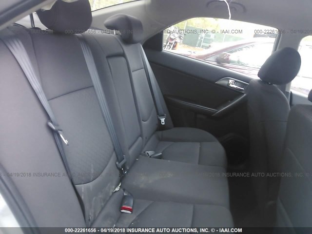 KNAFW4A36D5670554 - 2013 KIA FORTE SX SILVER photo 8