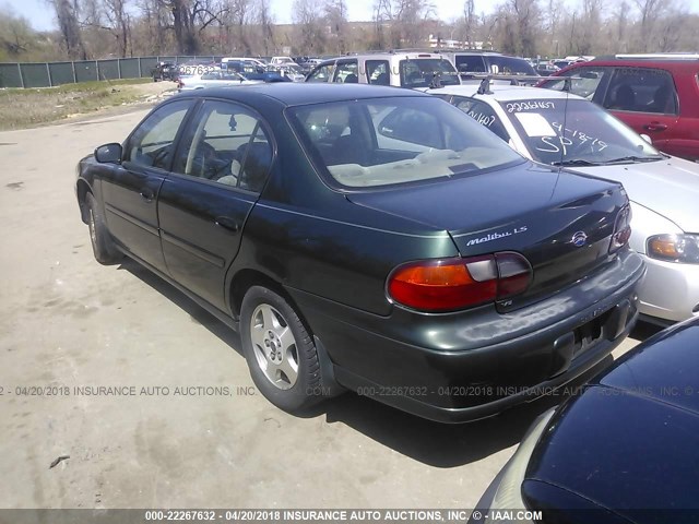 1G1NE52J62M664771 - 2002 CHEVROLET MALIBU LS Жасыл фото 3