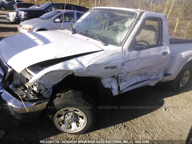 1FTYR10C2YPB45147 - 2000 FORD RANGER WHITE photo 6