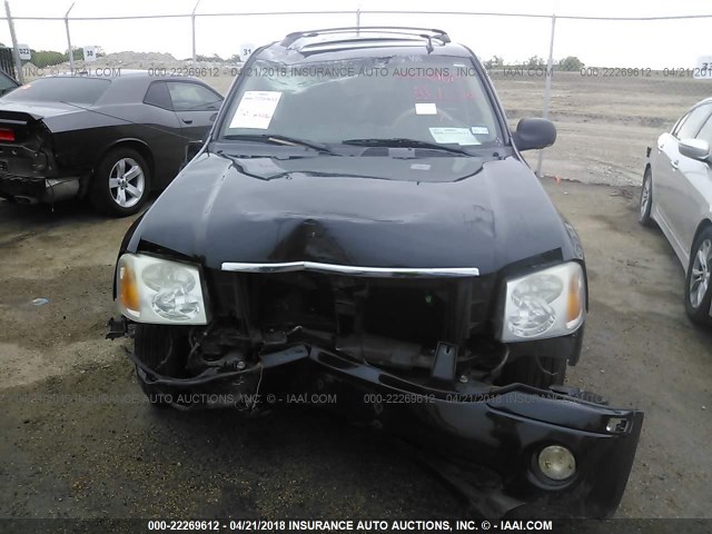 1GKDT13S682223207 - 2008 GMC ENVOY BLACK photo 6