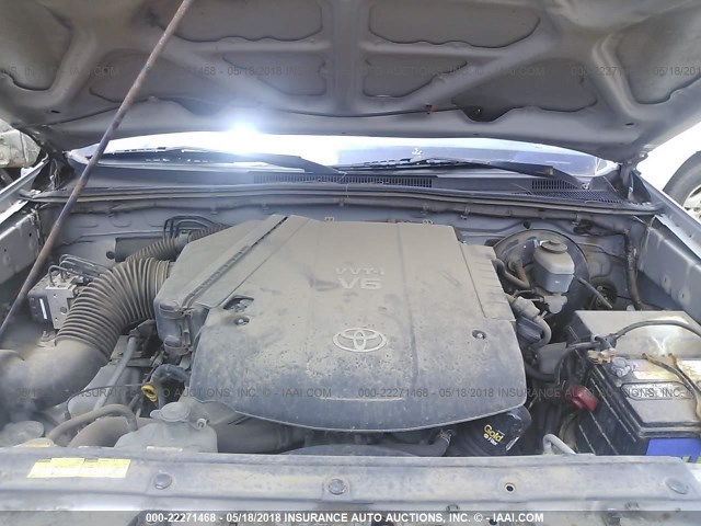 5TETU62N15Z137498 - 2005 TOYOTA TACOMA PRERUNNER ACCESS CAB SILVER photo 10