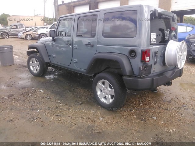 1C4BJWFG2EL293774 - 2014 JEEP WRANGLER UNLIMITE RUBICON ნაცრისფერი ფოტო 3