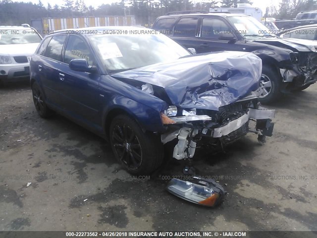 WAUBFAFM1BA089529 - 2011 AUDI A3 BLUE photo 1