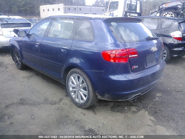 WAUBFAFM1BA089529 - 2011 AUDI A3 BLUE photo 3