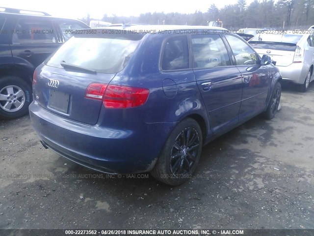 WAUBFAFM1BA089529 - 2011 AUDI A3 BLUE photo 4