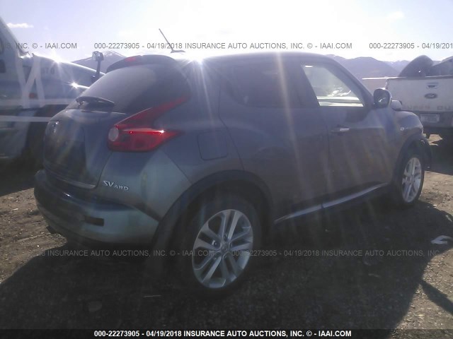 JN8AF5MV5BT008896 - 2011 NISSAN JUKE S/SV/SL GRAY photo 4