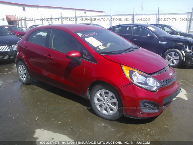 KNADM5A36D6211716 - 2013 KIA RIO LX RED photo 1