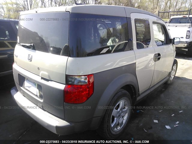 5J6YH28675L016714 - 2005 HONDA ELEMENT EX CREAM photo 4