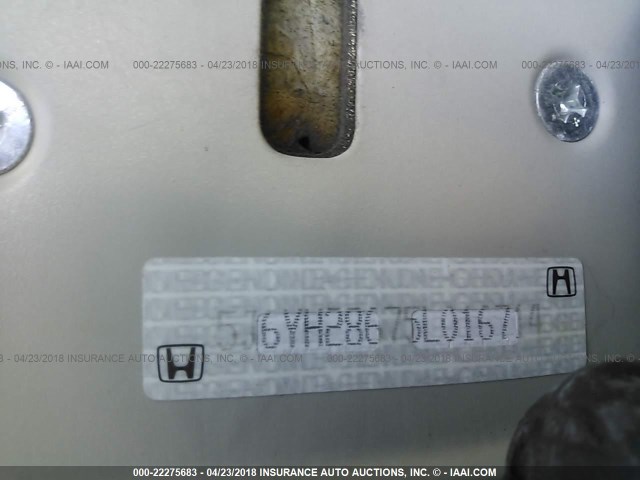 5J6YH28675L016714 - 2005 HONDA ELEMENT EX CREAM photo 9