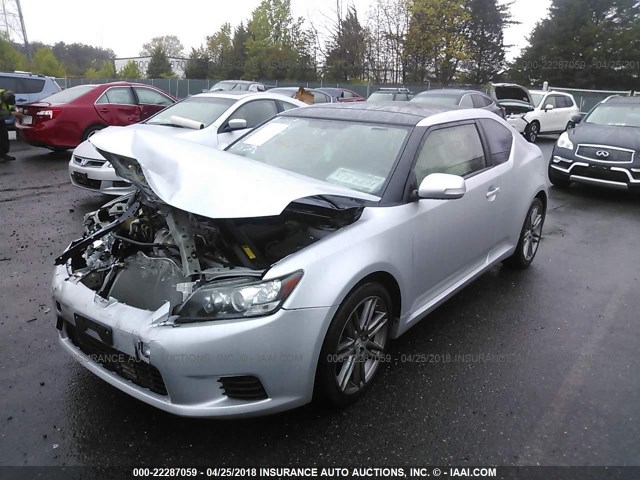JTKJF5C76C3034027 - 2012 TOYOTA SCION TC SILVER photo 2