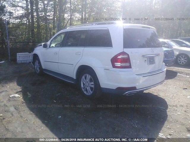 4JGBF7BE8AA616769 - 2010 MERCEDES-BENZ GL 450 4MATIC WHITE photo 3