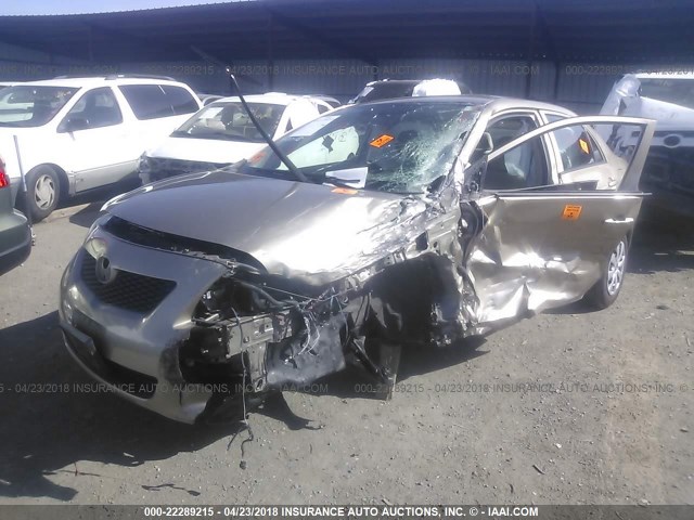 1NXBU4EE8AZ332637 - 2010 TOYOTA COROLLA S/LE/XLE GOLD photo 2