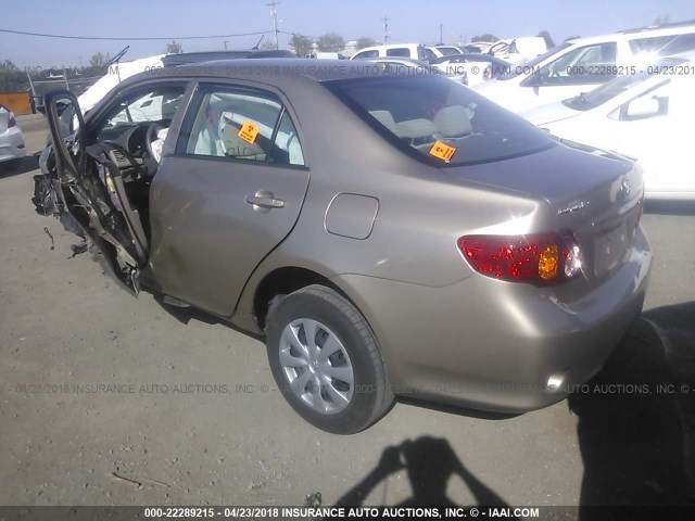 1NXBU4EE8AZ332637 - 2010 TOYOTA COROLLA S/LE/XLE GOLD photo 3