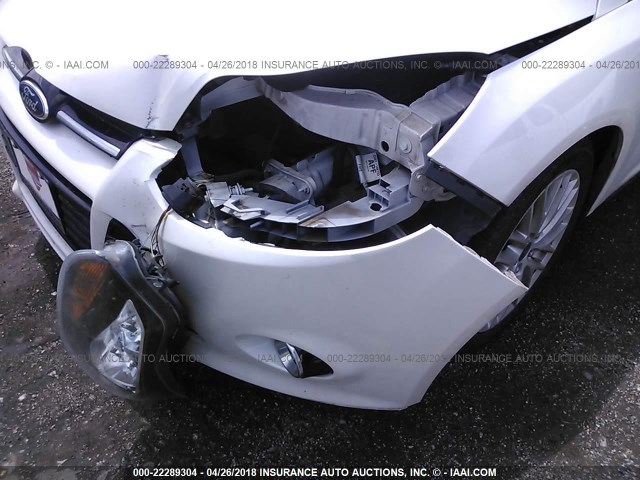 1FADP3N26DL195394 - 2013 FORD FOCUS TITANIUM WHITE photo 6