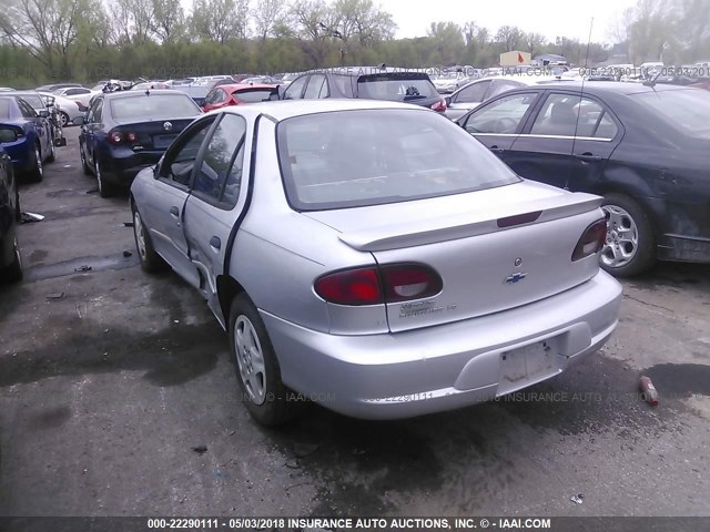 1G1JF5243Y7256077 - 2000 CHEVROLET CAVALIER LS SILVER photo 3